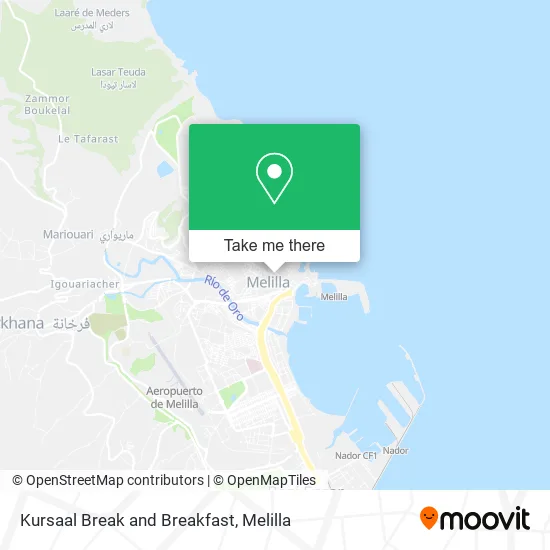 Kursaal Break and Breakfast map