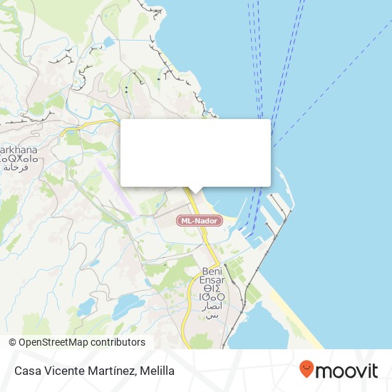 mapa Casa Vicente Martínez, Calle Bustamante, 6 52006 Melilla