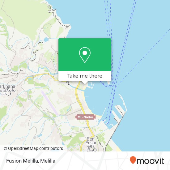 mapa Fusion Melilla, Paseo Marítimo Alcalde Rafael Ginel, 7A 52004 Melilla