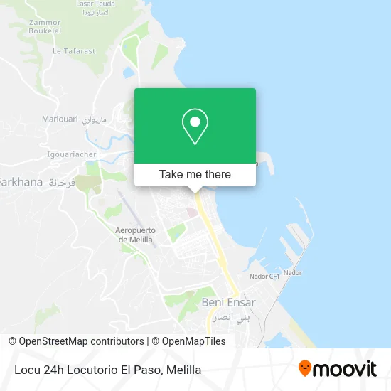 Locu 24h Locutorio El Paso map