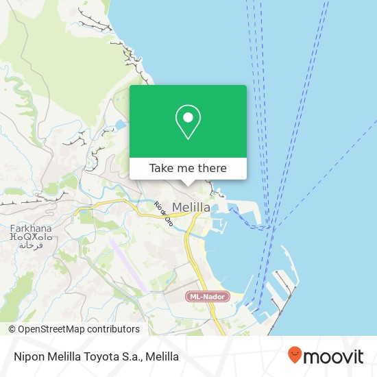 Nipon Melilla Toyota S.a. map