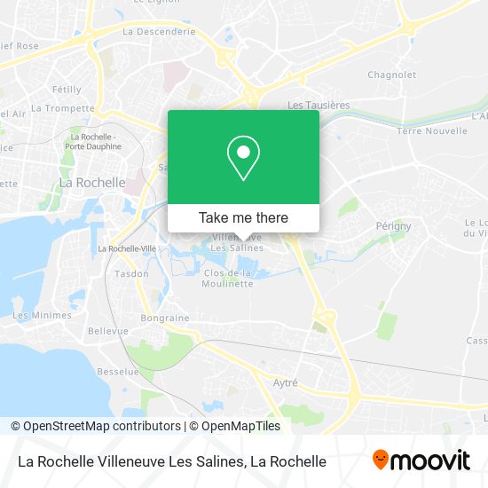 Mapa La Rochelle Villeneuve Les Salines