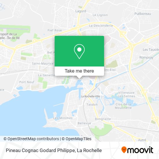 Pineau Cognac Godard Philippe map