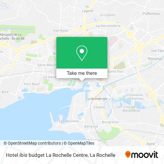 Mapa Hotel ibis budget La Rochelle Centre