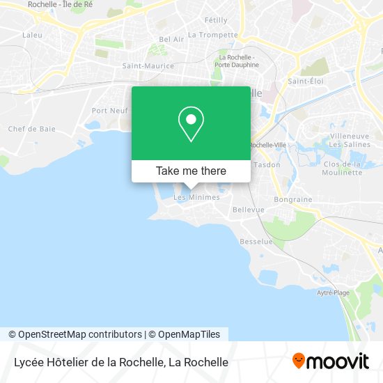 Mapa Lycée Hôtelier de la Rochelle