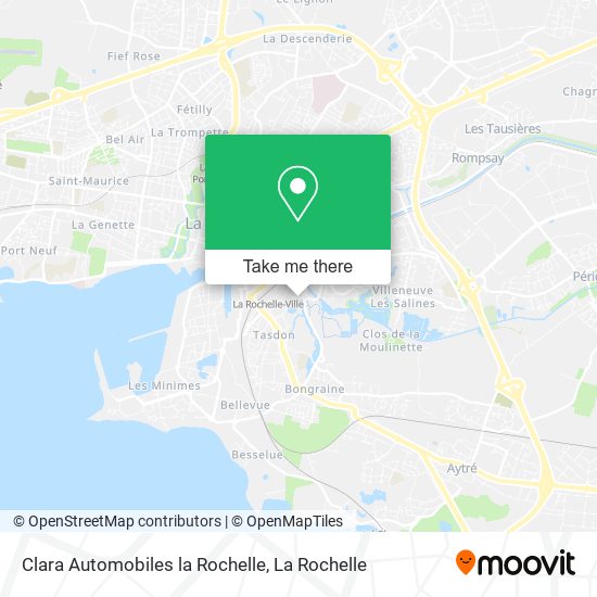 Mapa Clara Automobiles la Rochelle