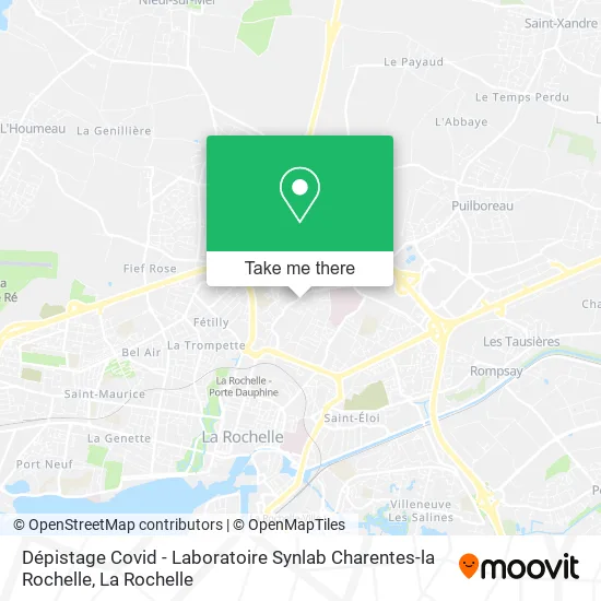 Dépistage Covid - Laboratoire Synlab Charentes-la Rochelle map