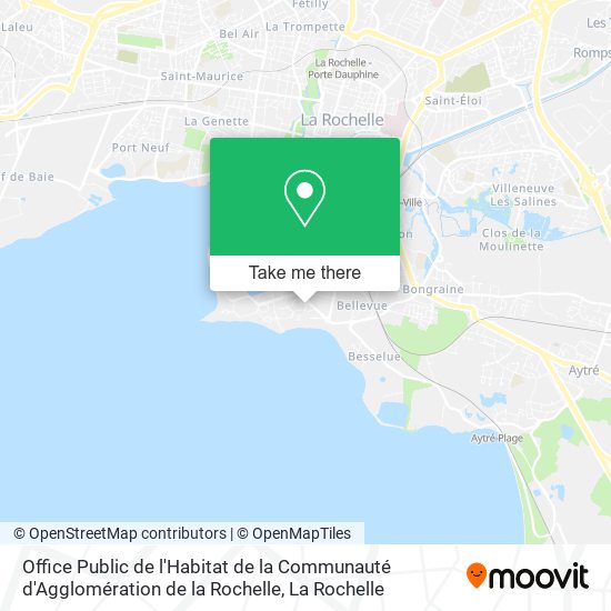 Mapa Office Public de l'Habitat de la Communauté d'Agglomération de la Rochelle