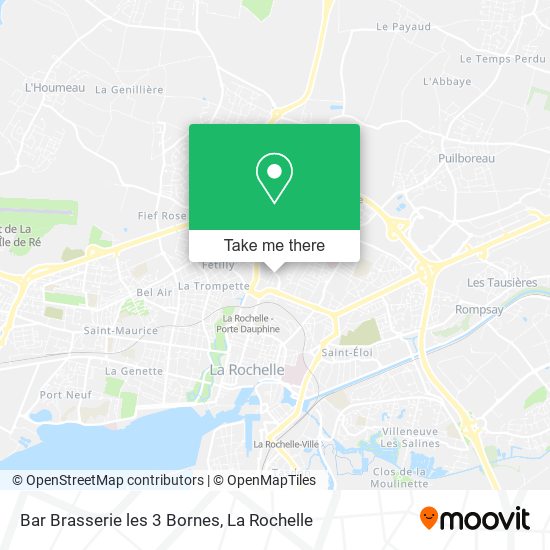 Mapa Bar Brasserie les 3 Bornes