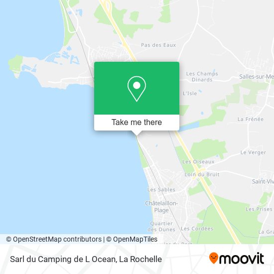 Sarl du Camping de L Ocean map