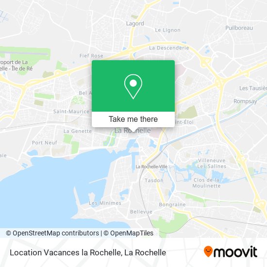 Location Vacances la Rochelle map