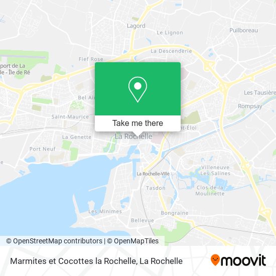 Mapa Marmites et Cocottes la Rochelle