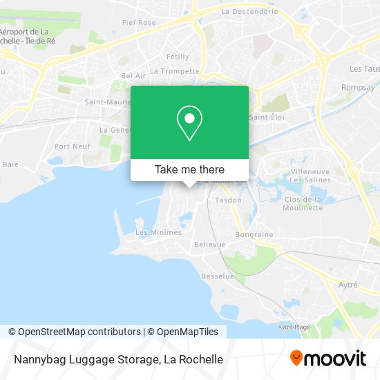 Mapa Nannybag Luggage Storage