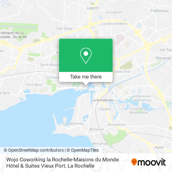 Wojo Coworking la Rochelle-Maisons du Monde Hôtel & Suites Vieux Port map