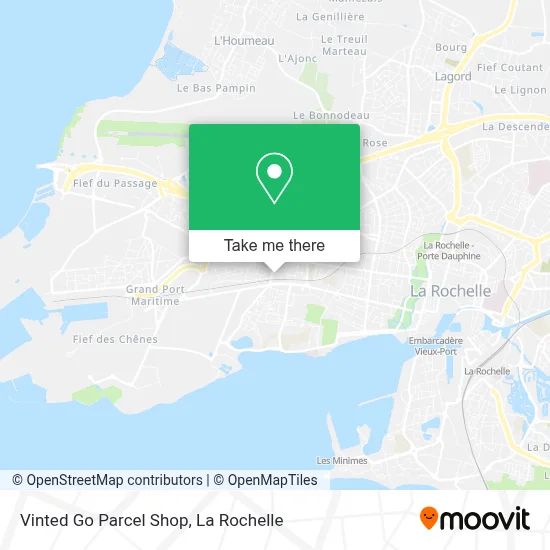 Vinted Go Parcel Shop map