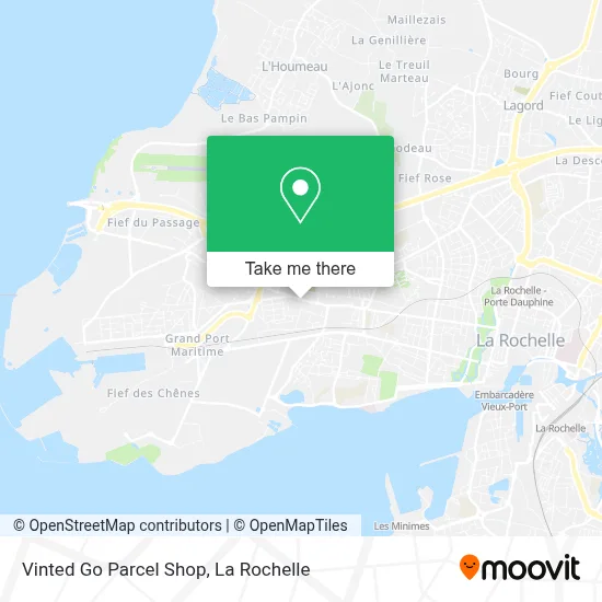 Vinted Go Parcel Shop map