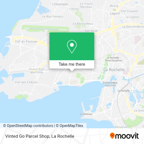 Vinted Go Parcel Shop map