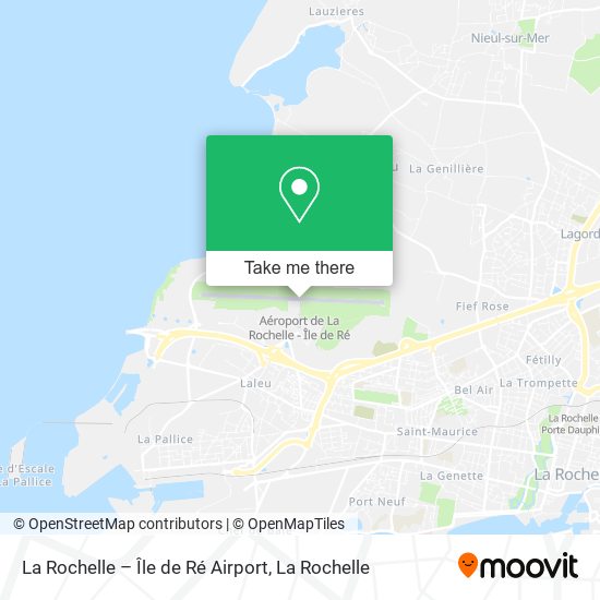 Mapa La Rochelle – Île de Ré Airport