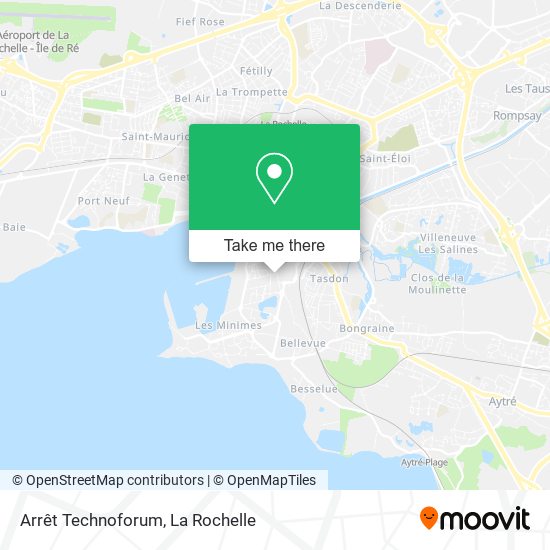 Arrêt Technoforum map