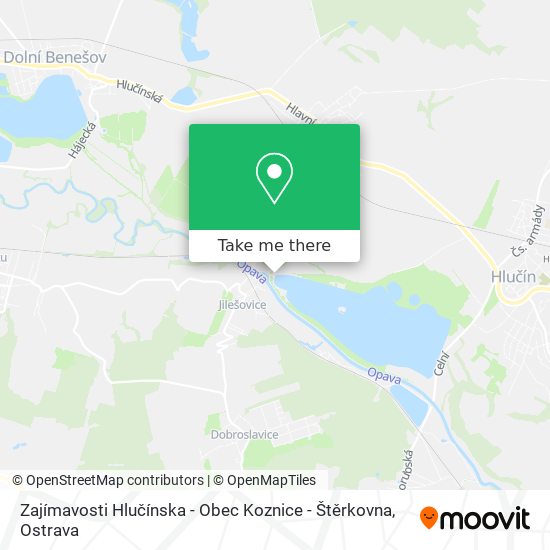 Zajímavosti Hlučínska - Obec Koznice - Štěrkovna map