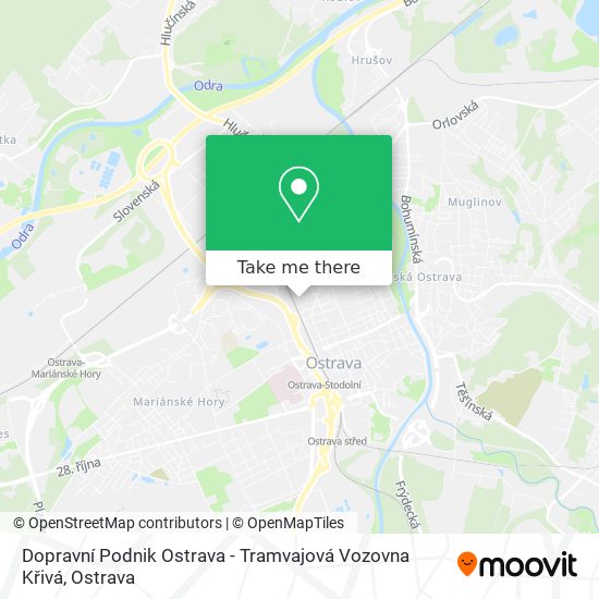 Dopravní Podnik Ostrava - Tramvajová Vozovna Křivá map