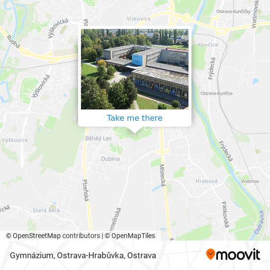 Gymnázium, Ostrava-Hrabůvka map