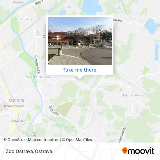 Zoo Ostrava map