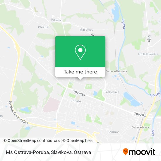 Mš Ostrava-Poruba, Slavíkova map