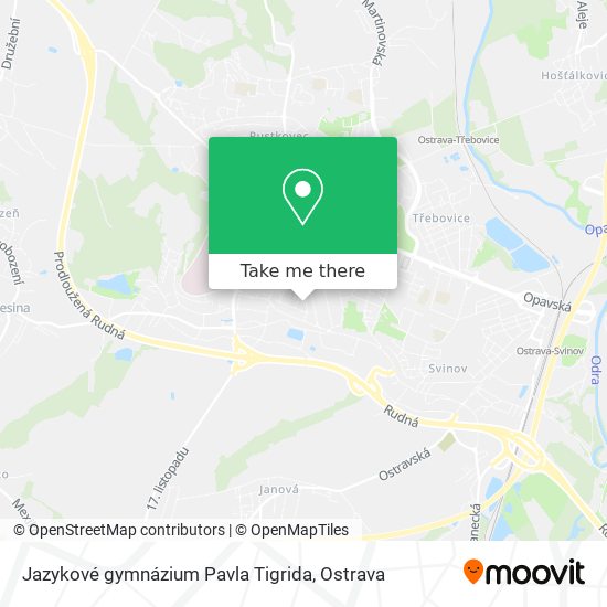 Jazykové gymnázium Pavla Tigrida map