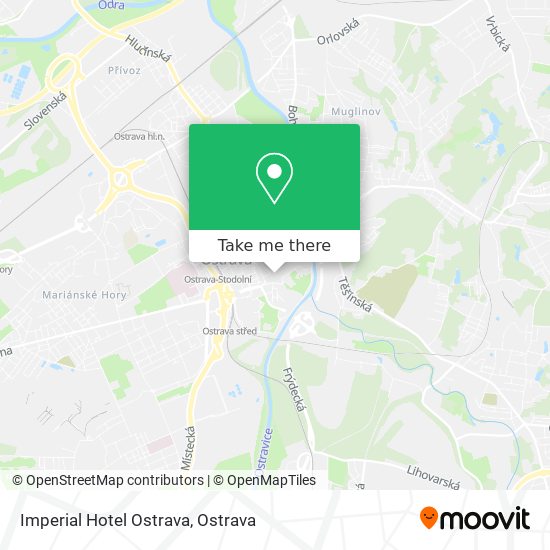 Imperial Hotel Ostrava map