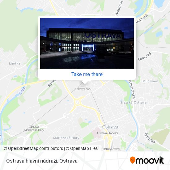 Ostrava hlavní nádraží map