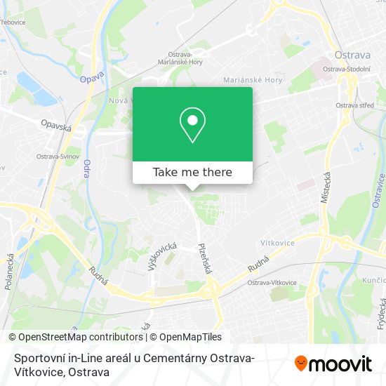 Sportovní in-Line areál u Cementárny Ostrava-Vítkovice map