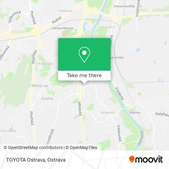 TOYOTA Ostrava map