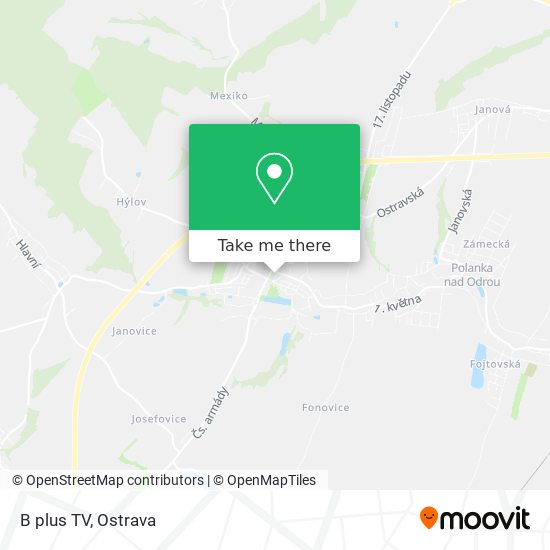 B plus TV map