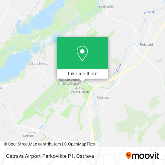 Ostrava Airport-Parkovište P1 map
