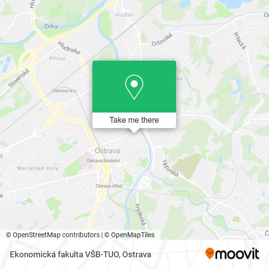 Ekonomická fakulta VŠB-TUO map