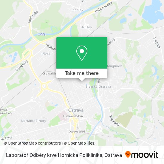 Laboratoř Odběry krve Hornicka Poliklinika map