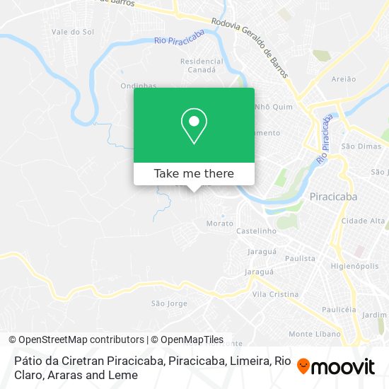 Mapa Pátio da Ciretran Piracicaba