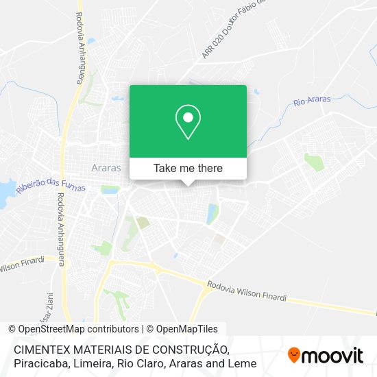 CIMENTEX MATERIAIS DE CONSTRUÇÃO map