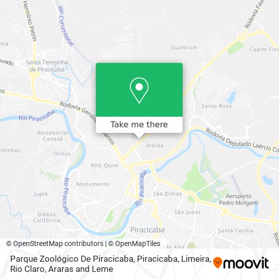 Mapa Parque Zoológico De Piracicaba