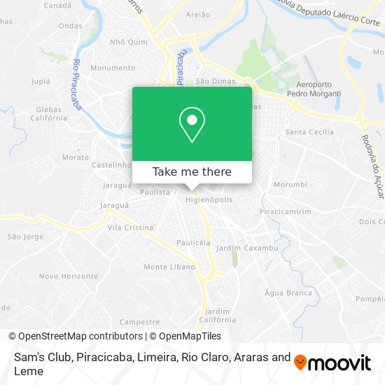 How to get to Sam's Club in Piracicaba by Bus?