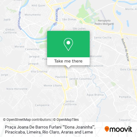 Praça Joana De Barros Furlani ""Dona Joaninha"" map