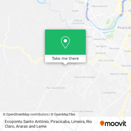 Ecoponto Santo Antônio map