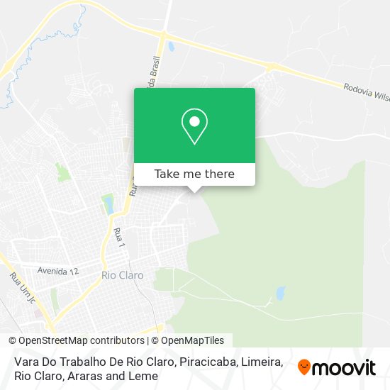Vara Do Trabalho De Rio Claro map