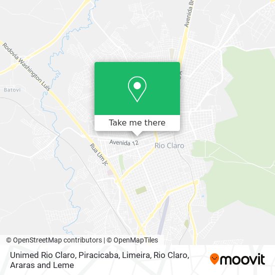 Mapa Unimed Rio Claro