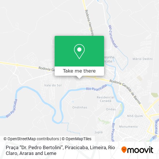 Mapa Praça “Dr. Pedro Bertolini”