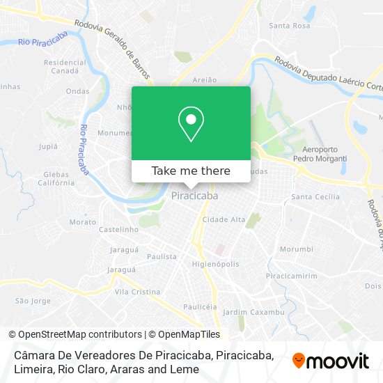 Câmara De Vereadores De Piracicaba map