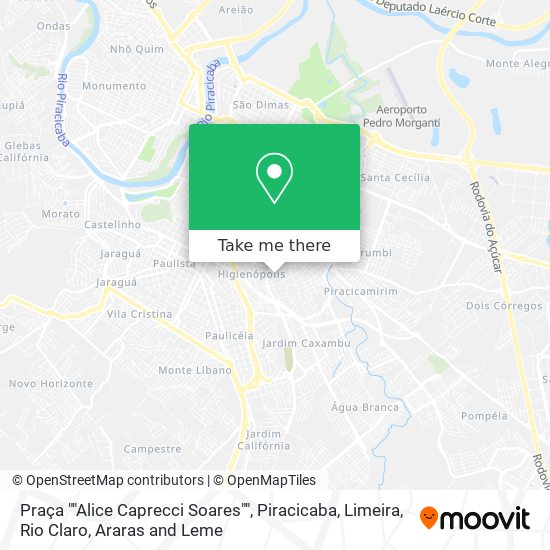 Mapa Praça ""Alice Caprecci Soares""