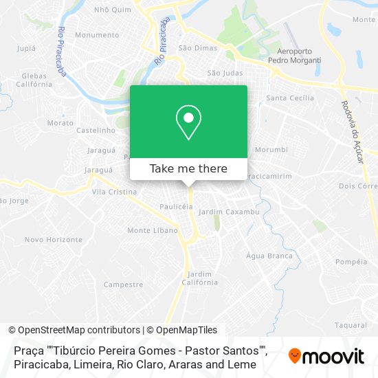 Praça ""Tibúrcio Pereira Gomes - Pastor Santos"" map