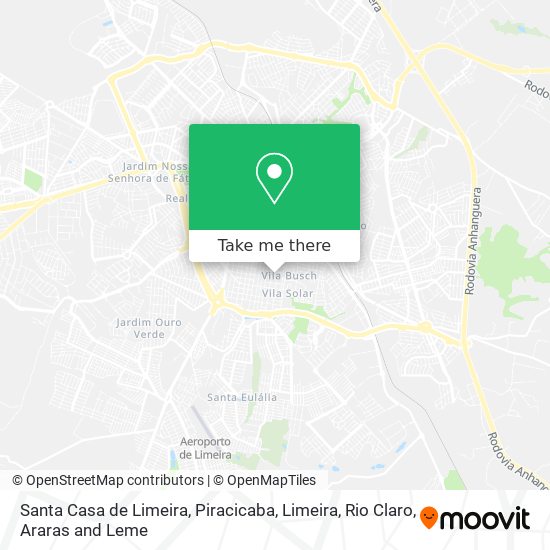 Santa Casa de Limeira map